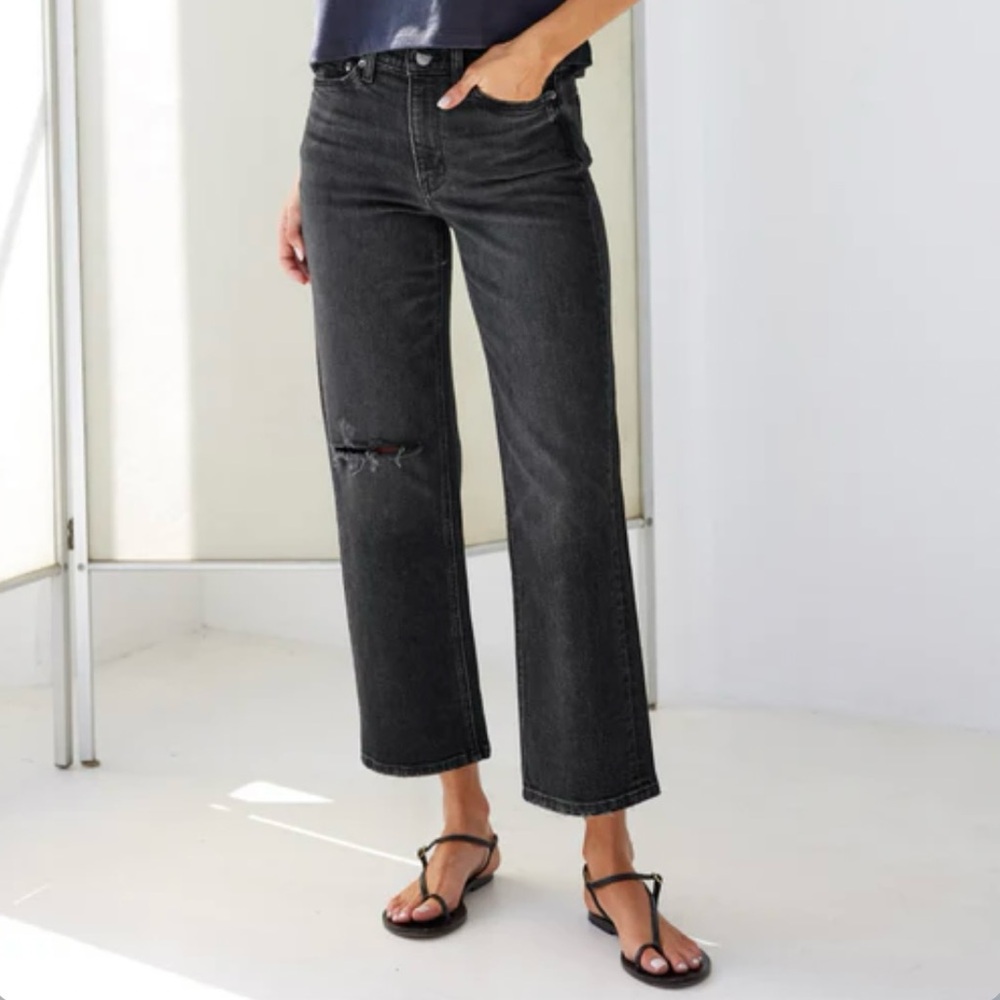 NWOT. AYR The Easy Easy Rebel Rebel grey black denim jeans. Never worn. Size 25.